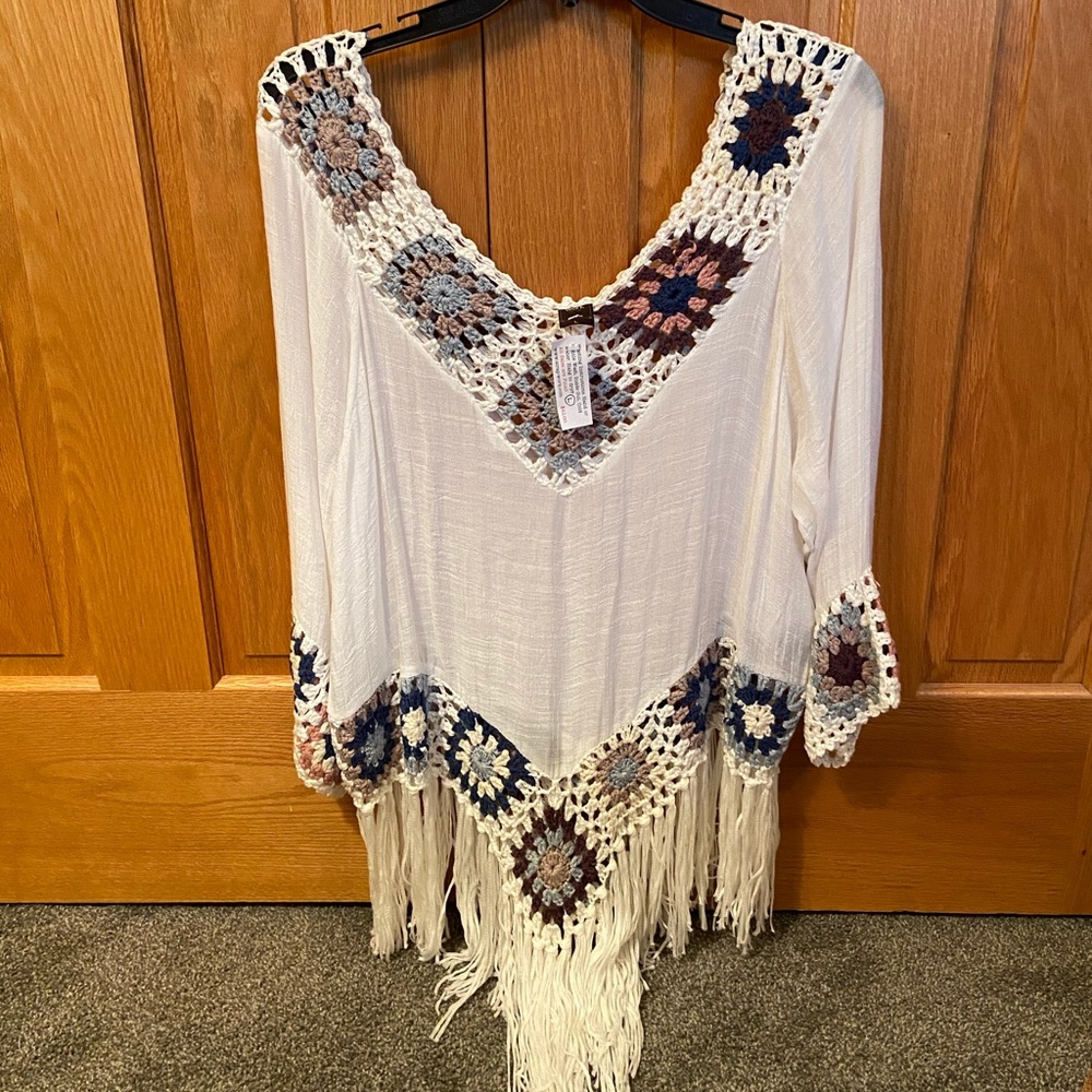 NWT crochet swim suit cover up